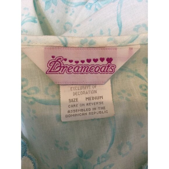 Vintage Dreamcoats Women's Nightgown Housecoat Set Floral Print Lace Detail Sz M - Picture 12 of 16